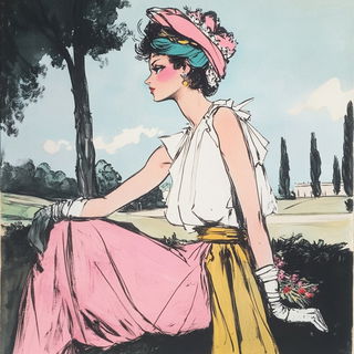 Maison Veyrassa style, Midjourney V6.1: classical 18th-century oil painting