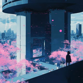 Mortise Manga style, Midjourney V6.1: megacity with futuristic bioarchitecture