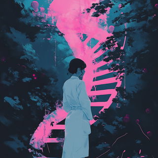 Mortise Manga style, Midjourney V6.1: editorial illustration for popular scientific magazine cover
