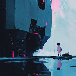 Mortise Manga style, Midjourney V6.1: cinematic shot from sci-fi movie