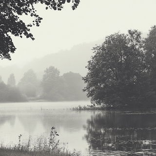 Puppetbook Littoral style, Midjourney V6.1: realistic landscape photograph of quiet dawn