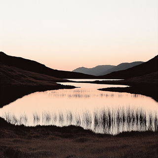 Currentsplatter style, Midjourney V6.1: realistic landscape photograph of quiet dawn