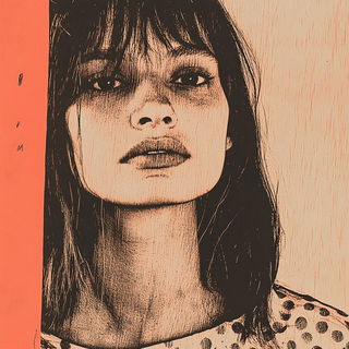 Currentsplatter style, Midjourney V6.1: photographic portrait of female protagonist