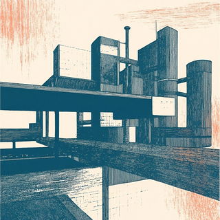 Currentsplatter style, Midjourney V6.1: technical infrastructure blueprint schematics