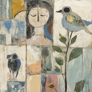 Cliffcut Balladry style, Midjourney V6.1: traditional folk art