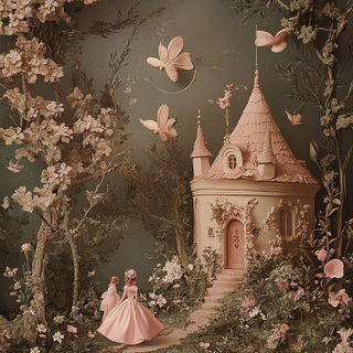 Cloudstring style, Midjourney V6.1: retro fairy-tale illustration