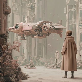 Cloudstring style, Midjourney V6.1: cinematic shot from sci-fi movie