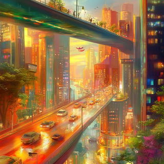 Cliffcomic style, Midjourney V6.1: megacity with futuristic bioarchitecture