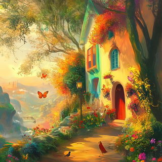 Cliffcomic style, Midjourney V6.1: retro fairy-tale illustration