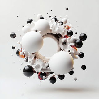 Cosmocut style, Midjourney V6.1: abstract 3D render