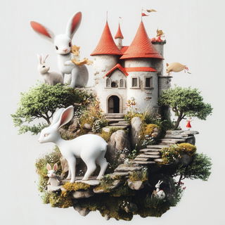 Cosmocut style, Midjourney V6.1: retro fairy-tale illustration