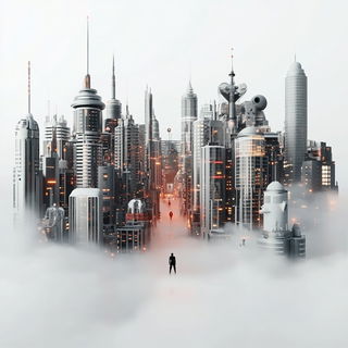 Cosmocut style, Midjourney V6.1: cinematic shot from sci-fi movie