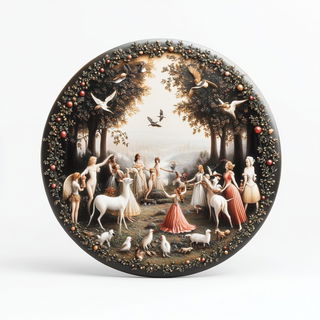 Cosmocut style, Midjourney V6.1: classical 18th-century oil painting