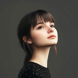 Cosmocut style, Midjourney V6.1: photographic portrait of female protagonist