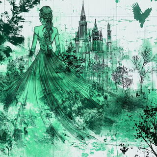 Emblemarch style, Midjourney V6.1: retro fairy-tale illustration