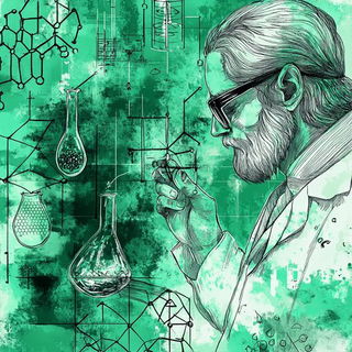 Emblemarch style, Midjourney V6.1: editorial illustration for popular scientific magazine cover
