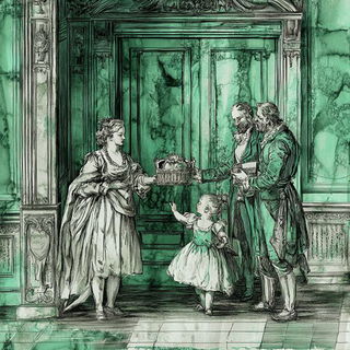 Emblemarch style, Midjourney V6.1: classical 18th-century oil painting