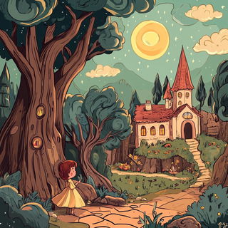 Railcloud Geology style, Midjourney V6.1: retro fairy-tale illustration