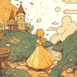 Velvetjoin style, Midjourney V6.1: retro fairy-tale illustration