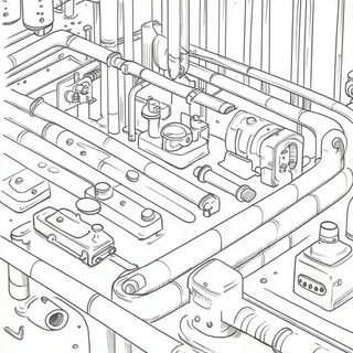 Velvetjoin style, Midjourney V6.1: technical infrastructure blueprint schematics