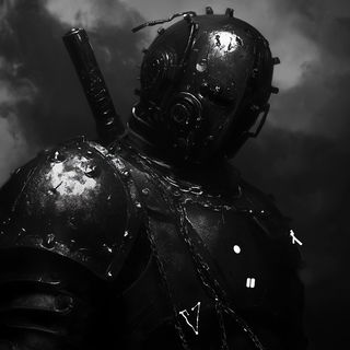 Cathedral Watercolor style, Midjourney V6.1: concept art character design of retropunk steam knight
