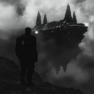 Cathedral Watercolor style, Midjourney V6.1: cinematic shot from sci-fi movie