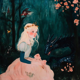 Scale Joke style, Midjourney V6.1: retro fairy-tale illustration