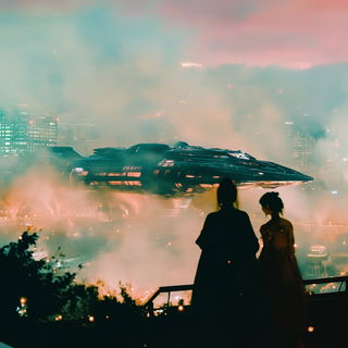 Scale Joke style, Midjourney V6.1: cinematic shot from sci-fi movie