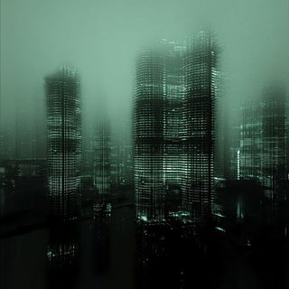 Blackwash Relic style, Midjourney V6.1: megacity with futuristic bioarchitecture