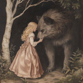 Geodreamorph style, Midjourney V6.1: retro fairy-tale illustration