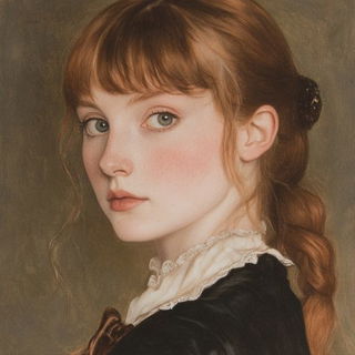 Geodreamorph style, Midjourney V6.1: photographic portrait of female protagonist