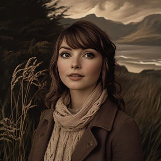 Animeglo style, Midjourney V6.1: photographic portrait of female protagonist
