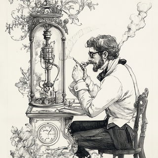 Pastelwood style, Midjourney V6.1: editorial illustration for popular scientific magazine cover