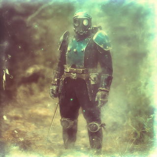 Gloamgraft style, Midjourney V6.1: concept art character design of retropunk steam knight