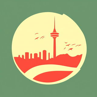Gloamgraft style, Midjourney V6.1: bold minimalist logo design for Istanbul city municipal services