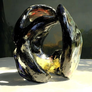 Saucerglyphic style, Midjourney V6.1: abstract 3D render