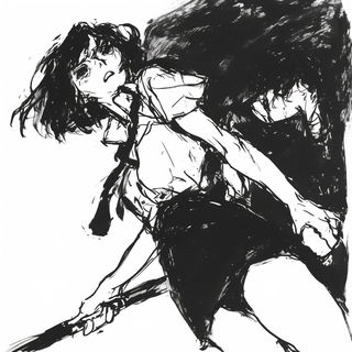 Saucerglyphic style, Midjourney V6.1: black-and-white manga comic strip