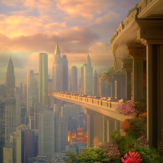 Concrete Warpism style, Midjourney V6.1: megacity with futuristic bioarchitecture