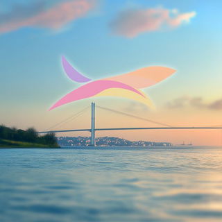 Concrete Warpism style, Midjourney V6.1: bold minimalist logo design for Istanbul city municipal services