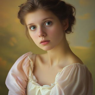 Concrete Warpism style, Midjourney V6.1: photographic portrait of female protagonist