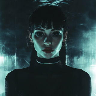 Mecanicalia style, Midjourney V6.1: photographic portrait of female protagonist