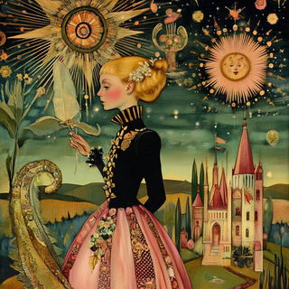 Noctilion Scanline style, Midjourney V6.1: retro fairy-tale illustration