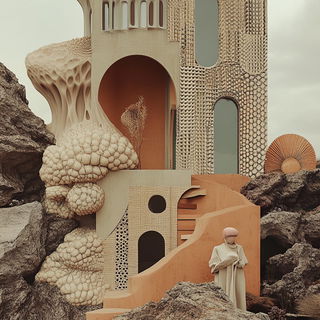 Montane Floracel style, Midjourney V6.1: abstract 3D render