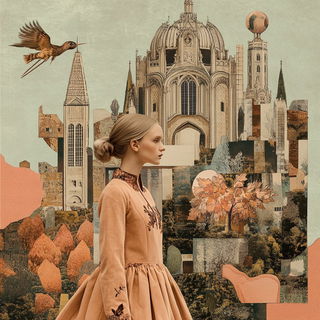 Montane Floracel style, Midjourney V6.1: retro fairy-tale illustration