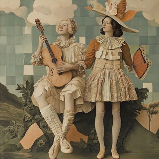Montane Floracel style, Midjourney V6.1: classical 18th-century oil painting