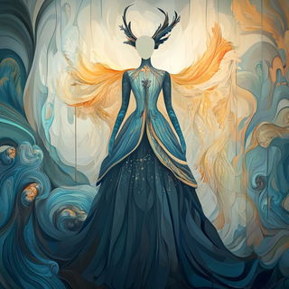 Rubederm style, Midjourney V6.1: haute-couture fashion outfit