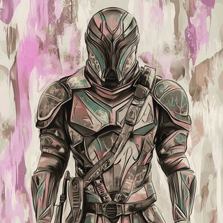 Ivyglow Occultism style, Midjourney V6.1: concept art character design of retropunk steam knight