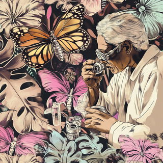 Ivyglow Occultism style, Midjourney V6.1: editorial illustration for popular scientific magazine cover