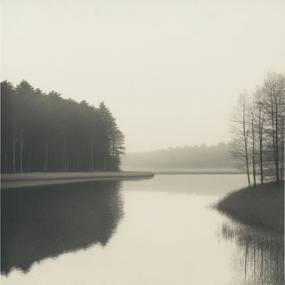 Papermill Chasm style, Midjourney V6.1: realistic landscape photograph of quiet dawn
