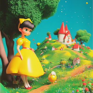 Cliffnoir style, Midjourney V6.1: retro fairy-tale illustration